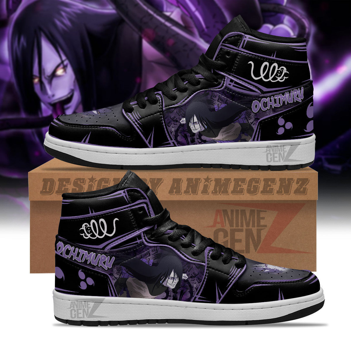 Naruto Orochimaru JD Sneakers Custom Anime Shoes