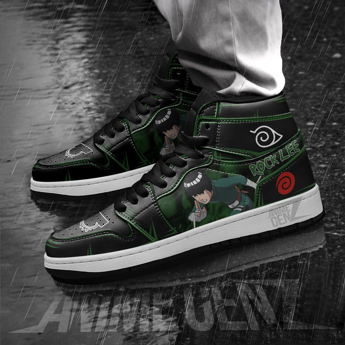 Naruto Rock Lee JD Sneakers Custom Anime Shoes