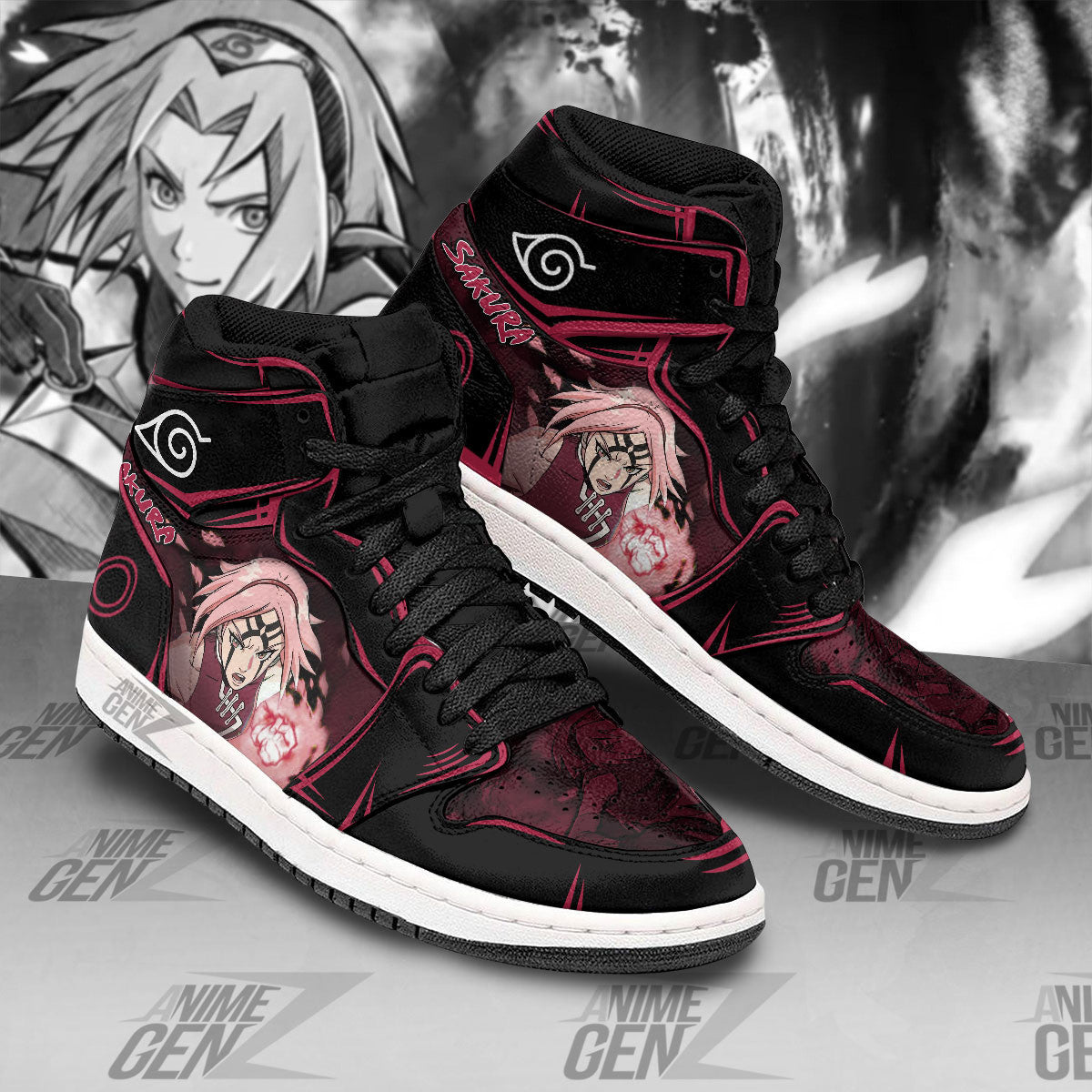 Naruto Sakura JD Sneakers Custom Anime Shoes