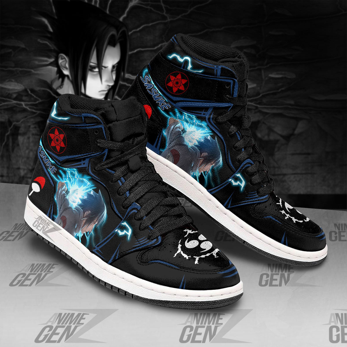Naruto Uchiha Sasuke JD Sneakers Custom Anime Shoes