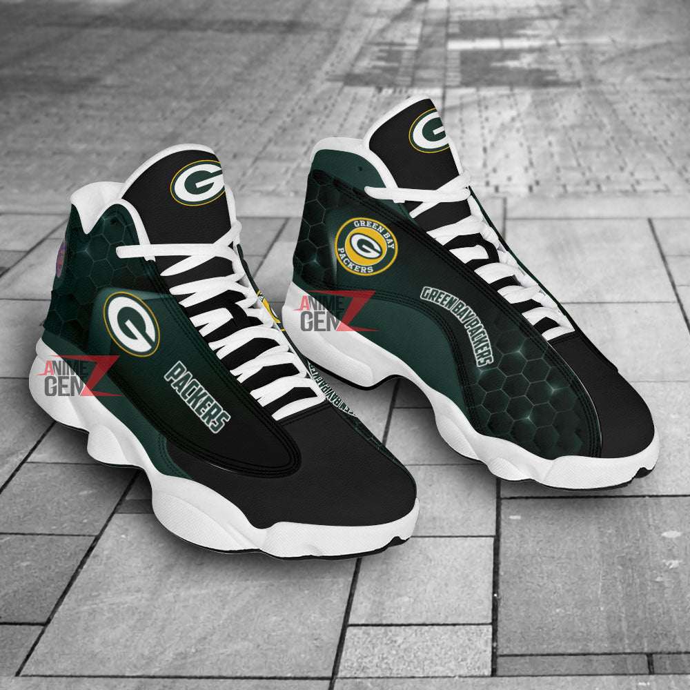 Green Bay Packers Air Jordan 13 Sneakers NFL Custom Sport Shoes