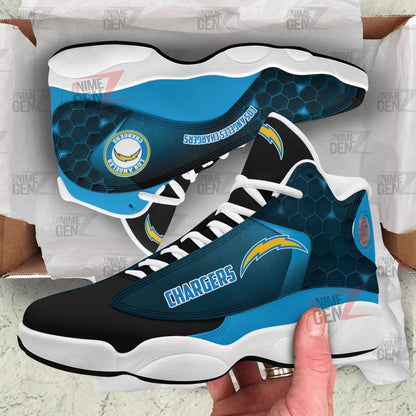 Los Angeles Chargers Air Jordan 13 Sneakers NFL Custom Sport Shoes