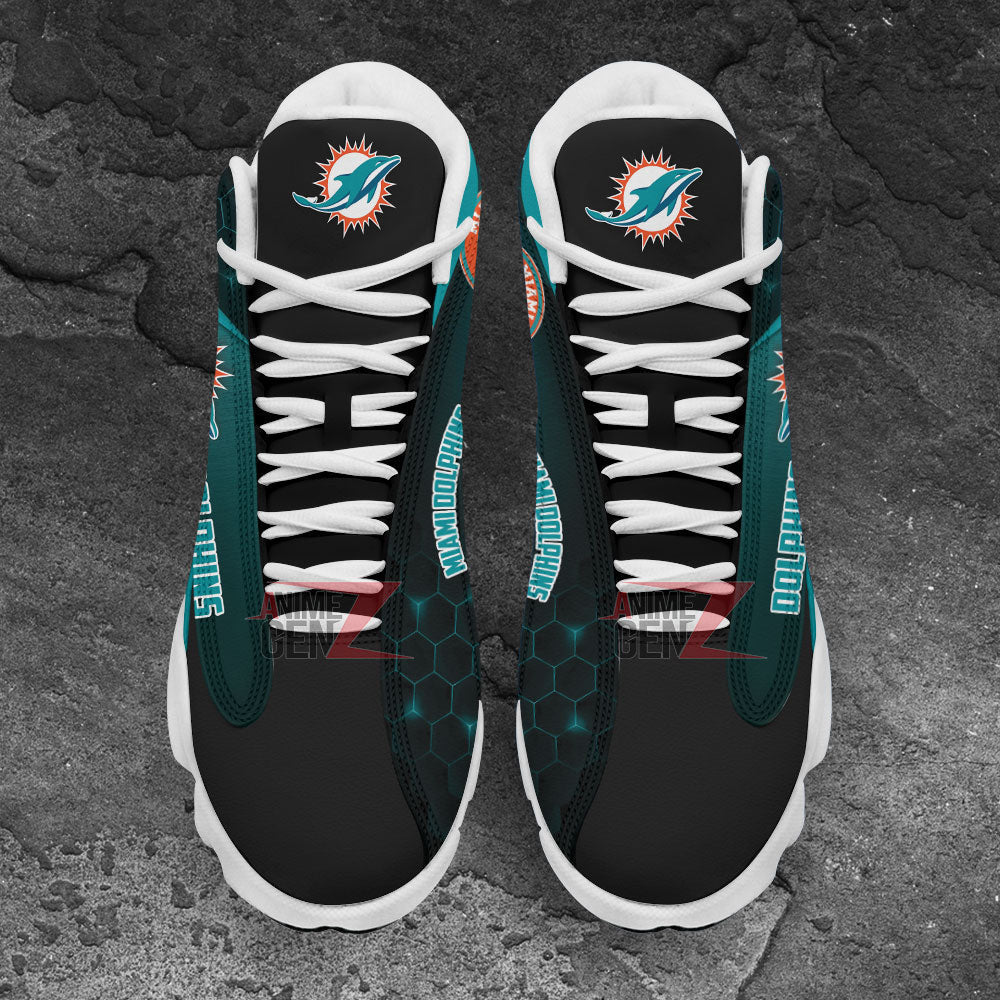 Miami Dolphins Air Jordan 13 Sneakers NFL Custom Sport Shoes