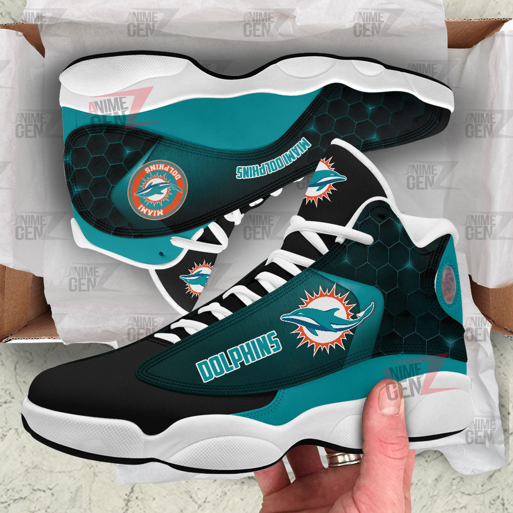 Miami Dolphins Air Jordan 13 Sneakers NFL Custom Sport Shoes