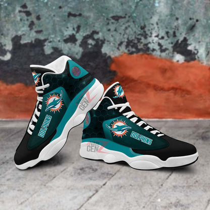 Miami Dolphins Air Jordan 13 Sneakers NFL Custom Sport Shoes