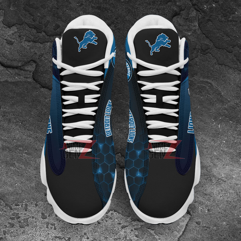 Detroit Lions Air Jordan 13 Sneakers NFL Custom Sport Shoes