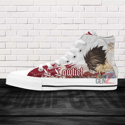 Death Note L High Top Shoes Custom Anime Shoes