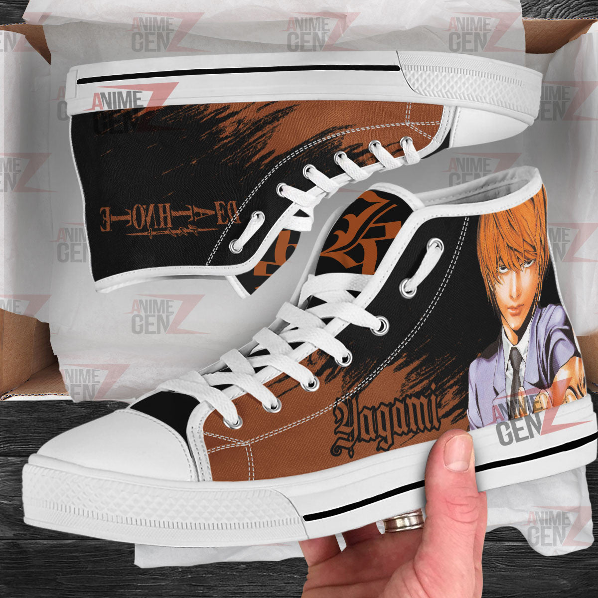 Death Note Yagami Light High Top Shoes Custom Anime Shoes
