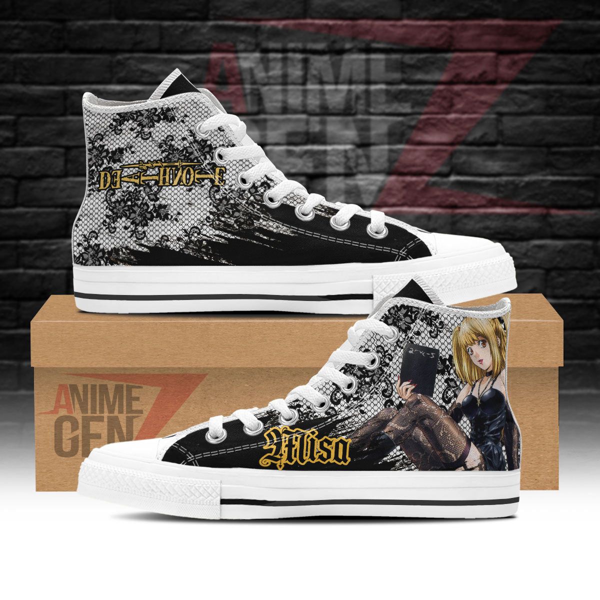 Misa Amane High Top Shoes Custom Anime Shoes