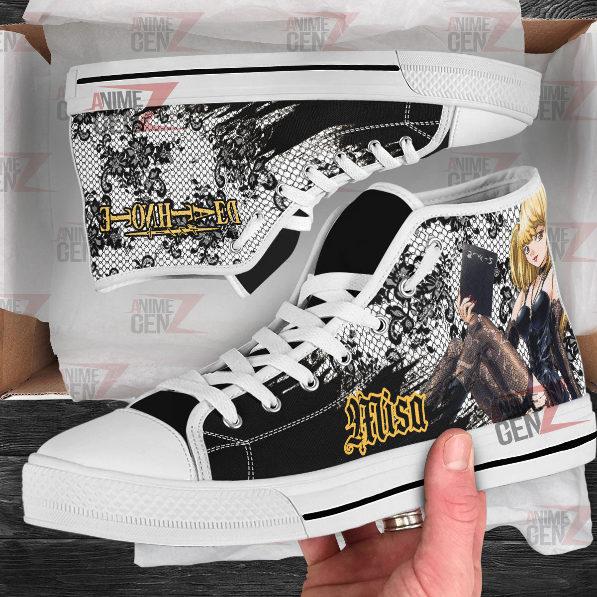Misa Amane High Top Shoes Custom Anime Shoes