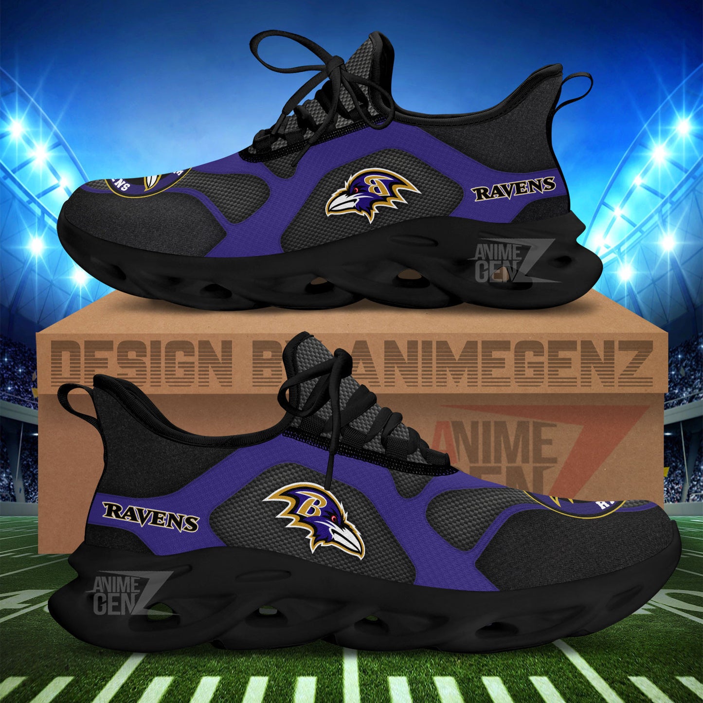 Baltimore Ravens Sneakers NFL Custom Sports Shoes