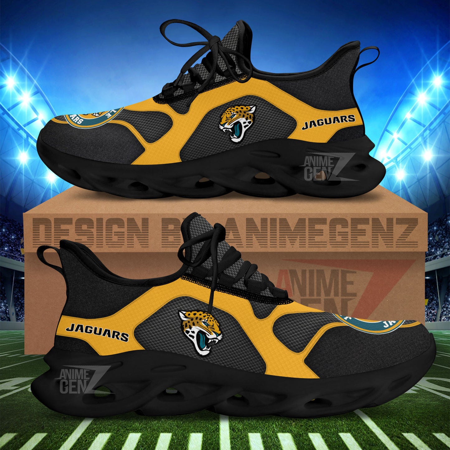 Jacksonville Jaguars Sneakers NFL Custom Sports Shoes