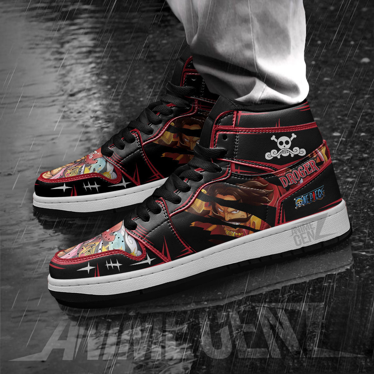 One Piece Gold D.Roger JD Sneakers Custom Anime Shoes