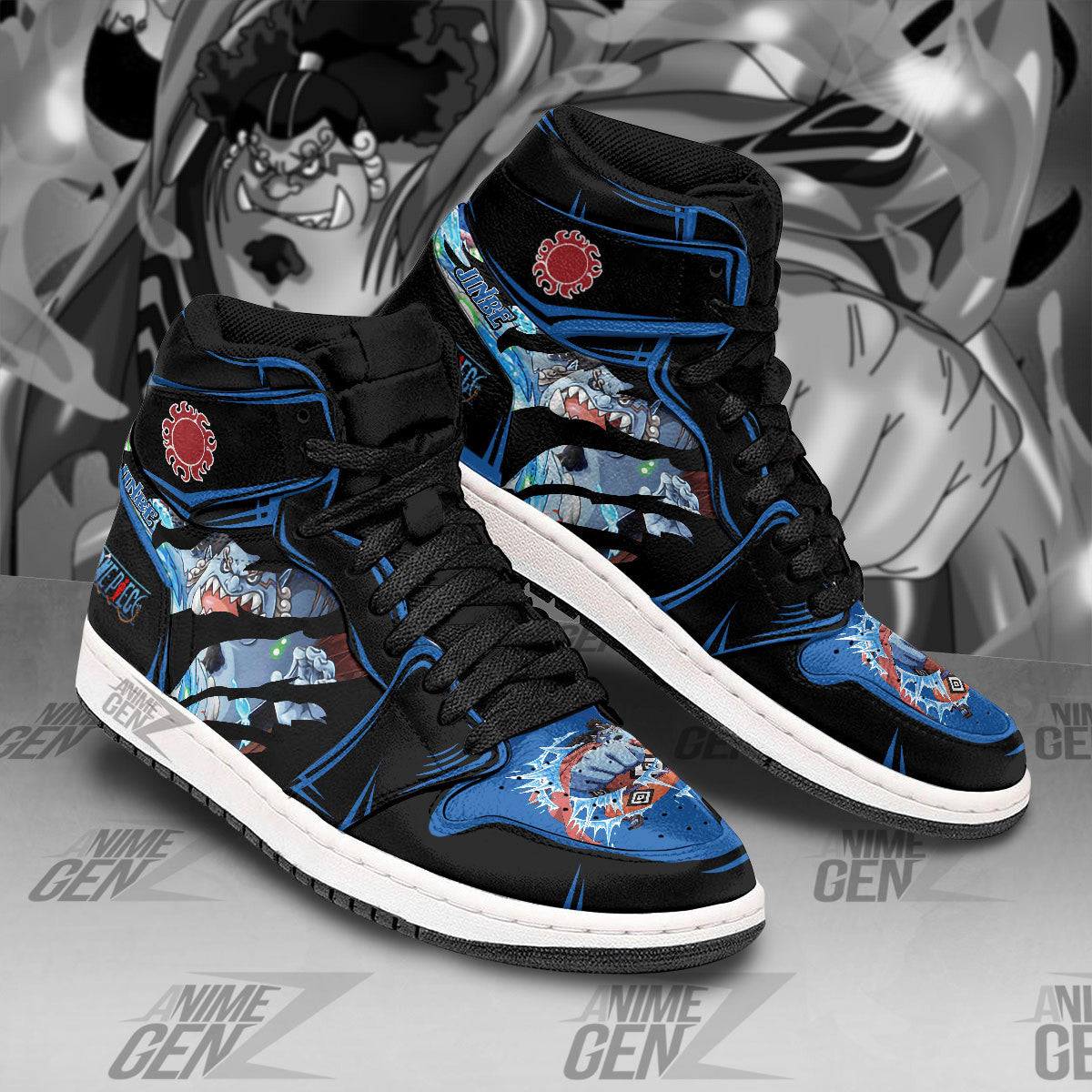 One Piece Jinbe JD Sneakers Custom Anime Shoes