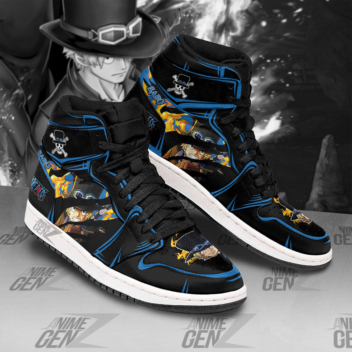 One Piece Sabo JD Sneakers Custom Anime Shoes