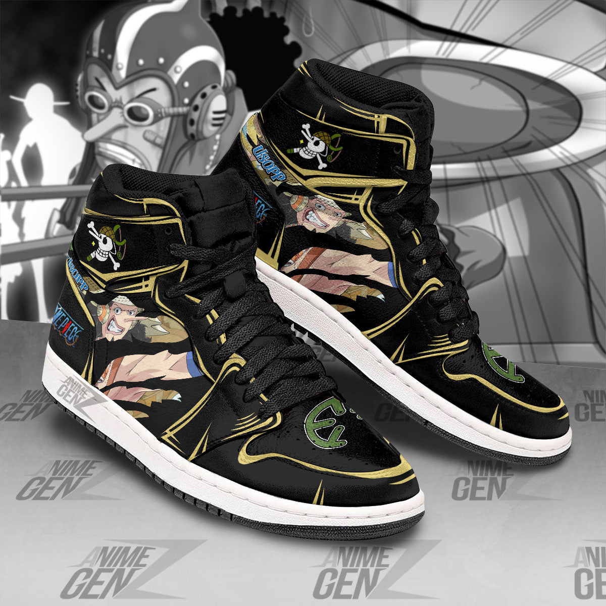 One Piece Usopp JD Sneakers Custom Anime Shoes