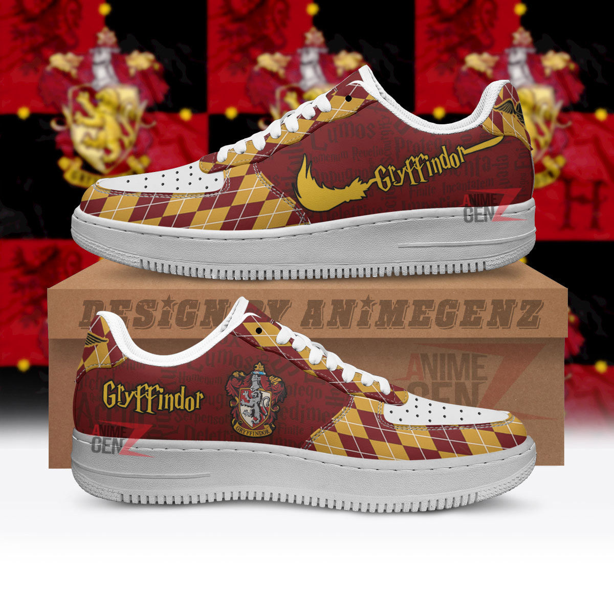 Harry Potter Gryffindor Air Force Sneakers Custom Anime Shoes