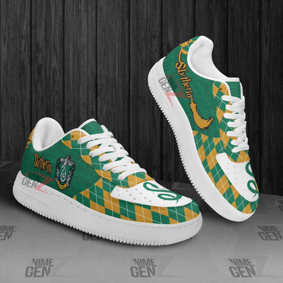 Harry Potter Slytherin Air Force Sneakers Custom Anime Shoes