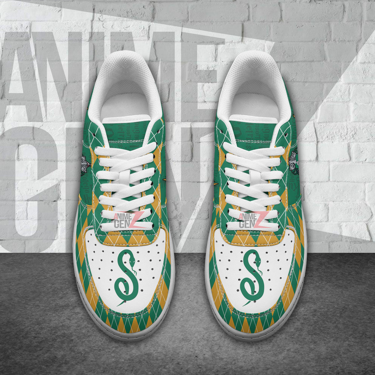Harry Potter Slytherin Air Force Sneakers Custom Anime Shoes