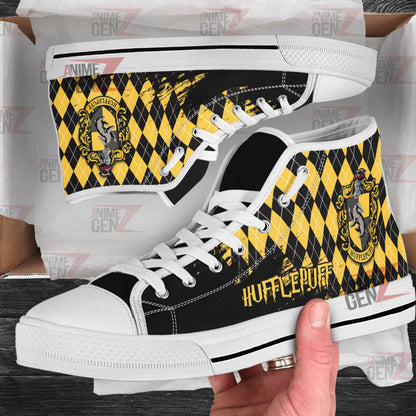 Harry Potter Hufflepuff High Top Shoes Custom Anime Shoes