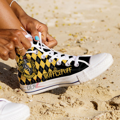 Harry Potter Hufflepuff High Top Shoes Custom Anime Shoes