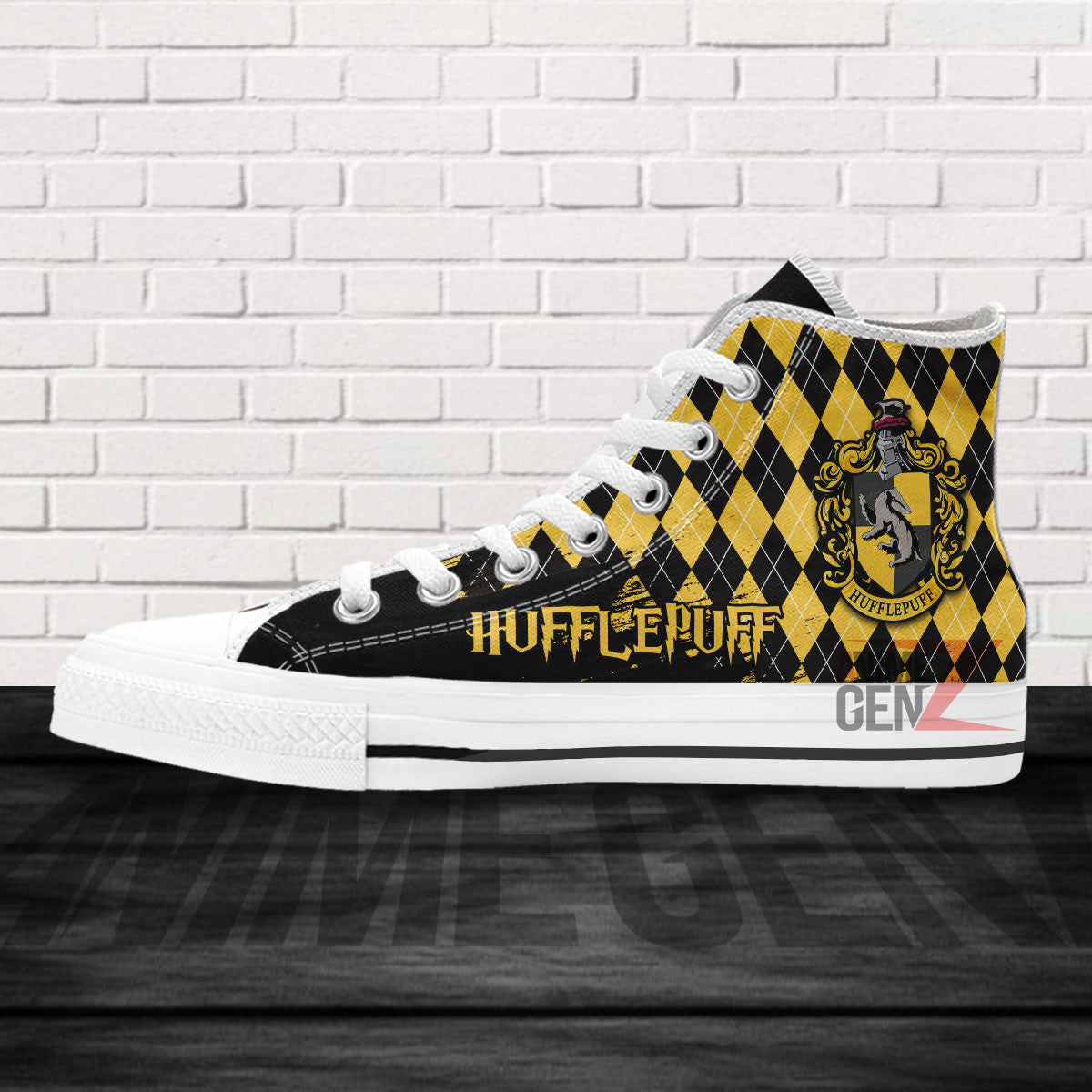 Harry Potter Hufflepuff High Top Shoes Custom Anime Shoes