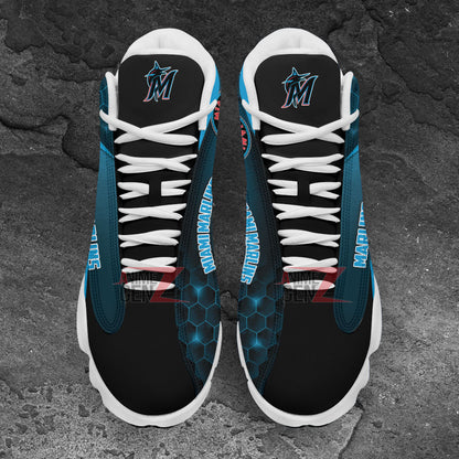 Miami Marlins Air Jordan 13 Sneakers MLB Custom Sports Shoes
