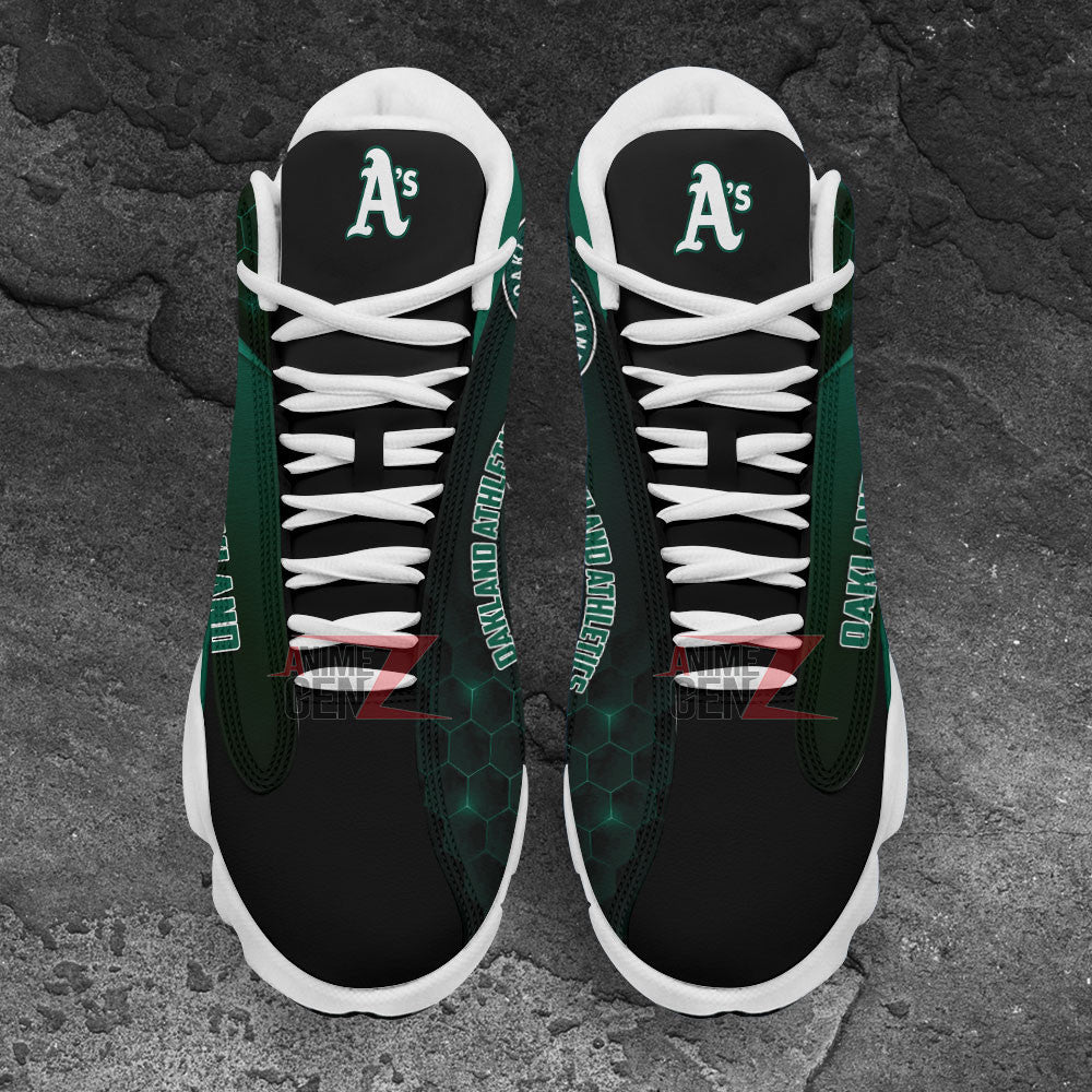 Oakland Athletics Air Jordan 13 Sneakers MLB Custom Sports Shoes