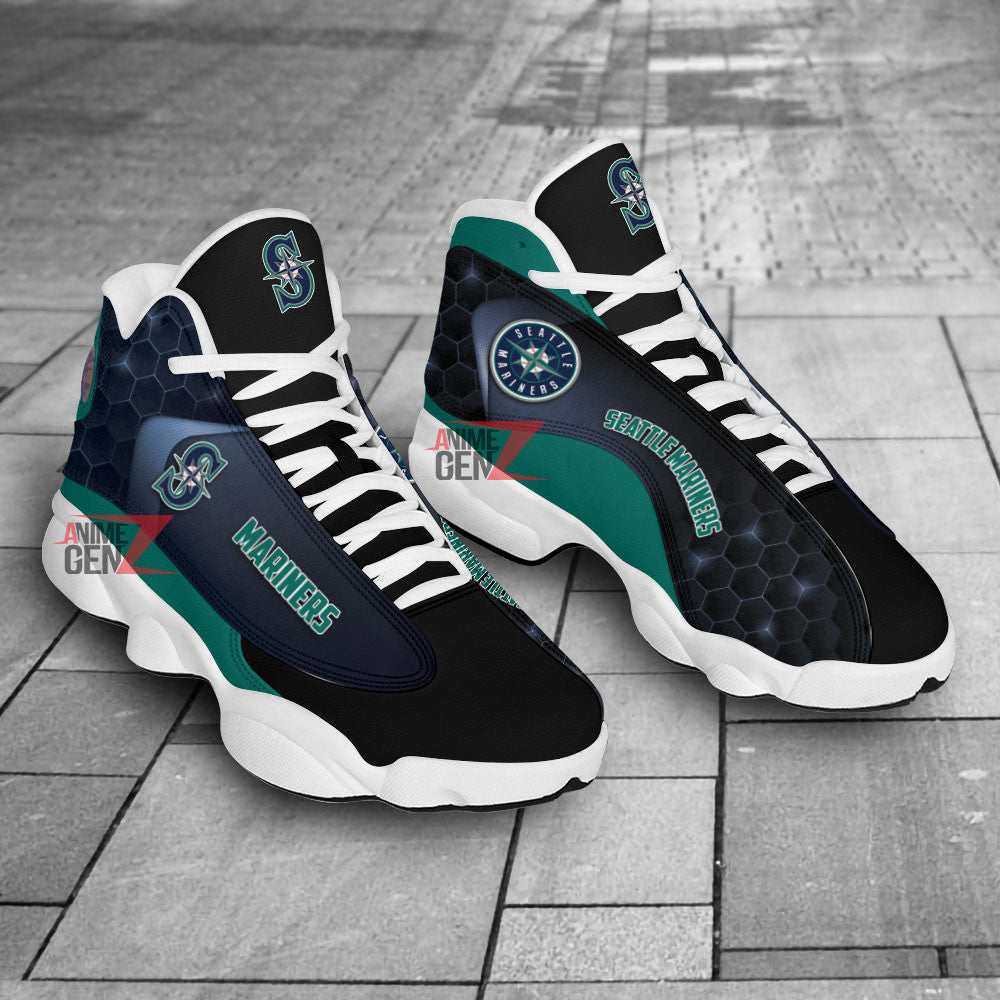 Seattle Mariners Air Jordan 13 Sneakers MLB Custom Sports Shoes
