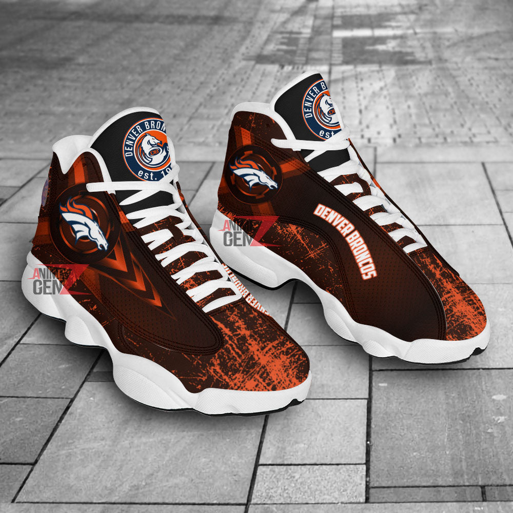 Denver Broncos Air Jordan Sneakers 13 NFL Custom Sport Shoes