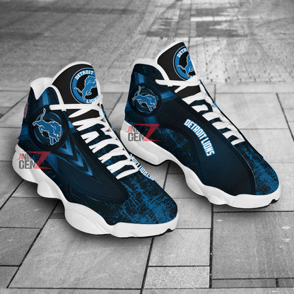 Detroit Lions Air Jordan Sneakers 13 NFL Custom Sport Shoes