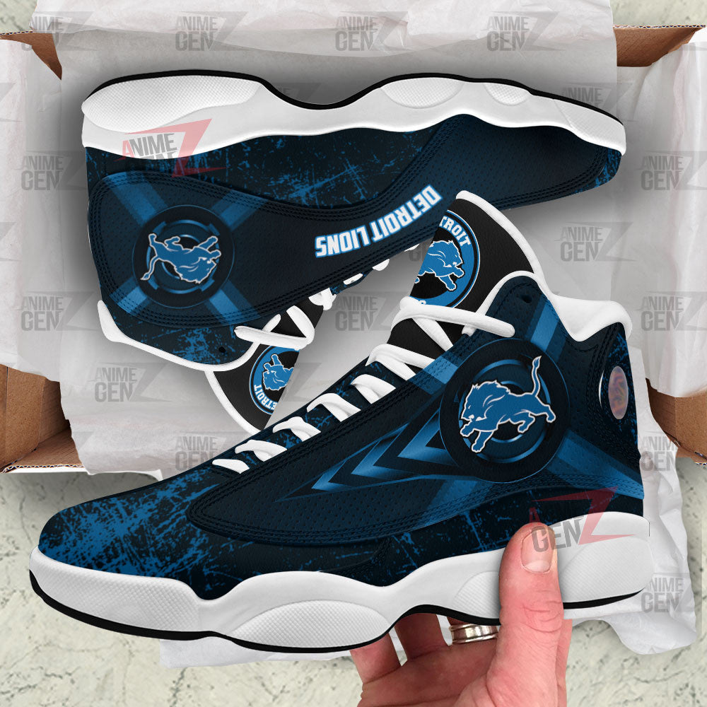 Detroit Lions Air Jordan Sneakers 13 NFL Custom Sport Shoes