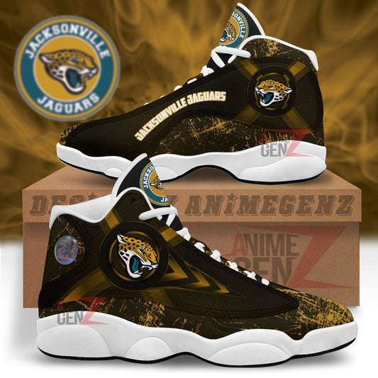 Jacksonville Jaguars Air Jordan Sneakers 13 NFL Custom Sport Shoes Th221107-16