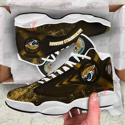 Jacksonville Jaguars Air Jordan Sneakers 13 NFL Custom Sport Shoes Th221107-16