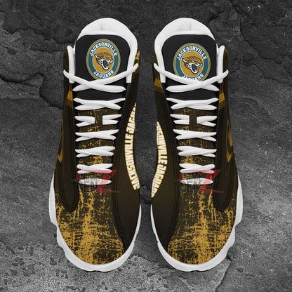 Jacksonville Jaguars Air Jordan Sneakers 13 NFL Custom Sport Shoes Th221107-16