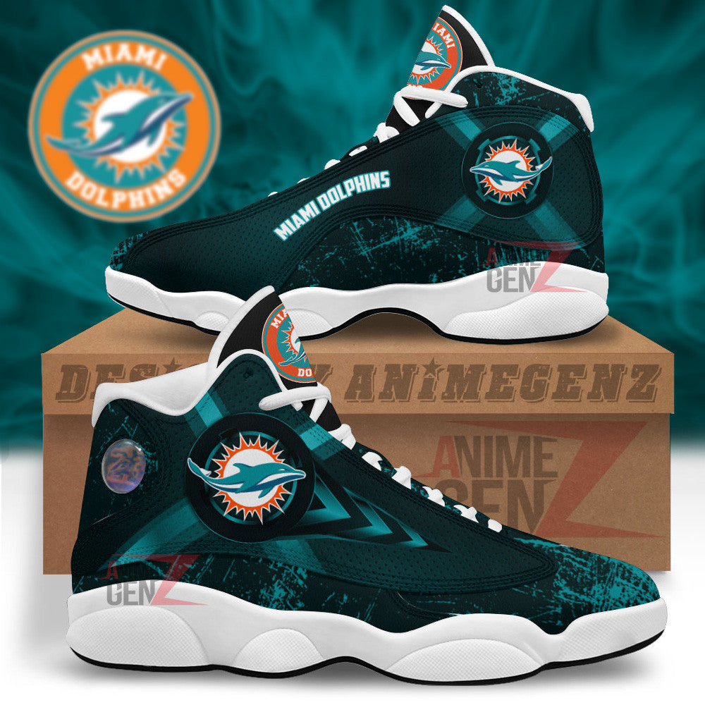 Miami Dolphins Air Jordan Sneakers 13 NFL Custom Sport Shoes