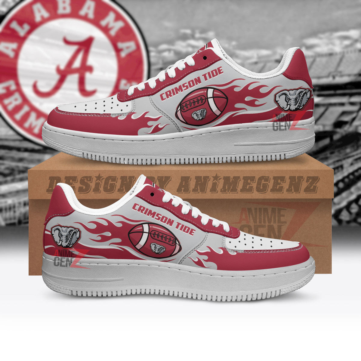 Alabama Crimson Tide Air Sneakers NFL Custom Sports Shoes