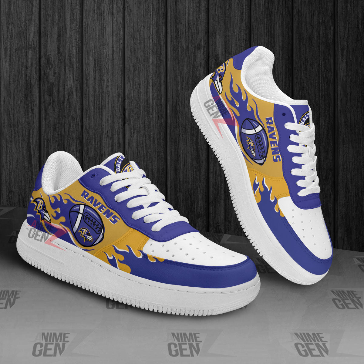 Baltimore Ravens Air Sneakers NFL Custom Sports Shoes