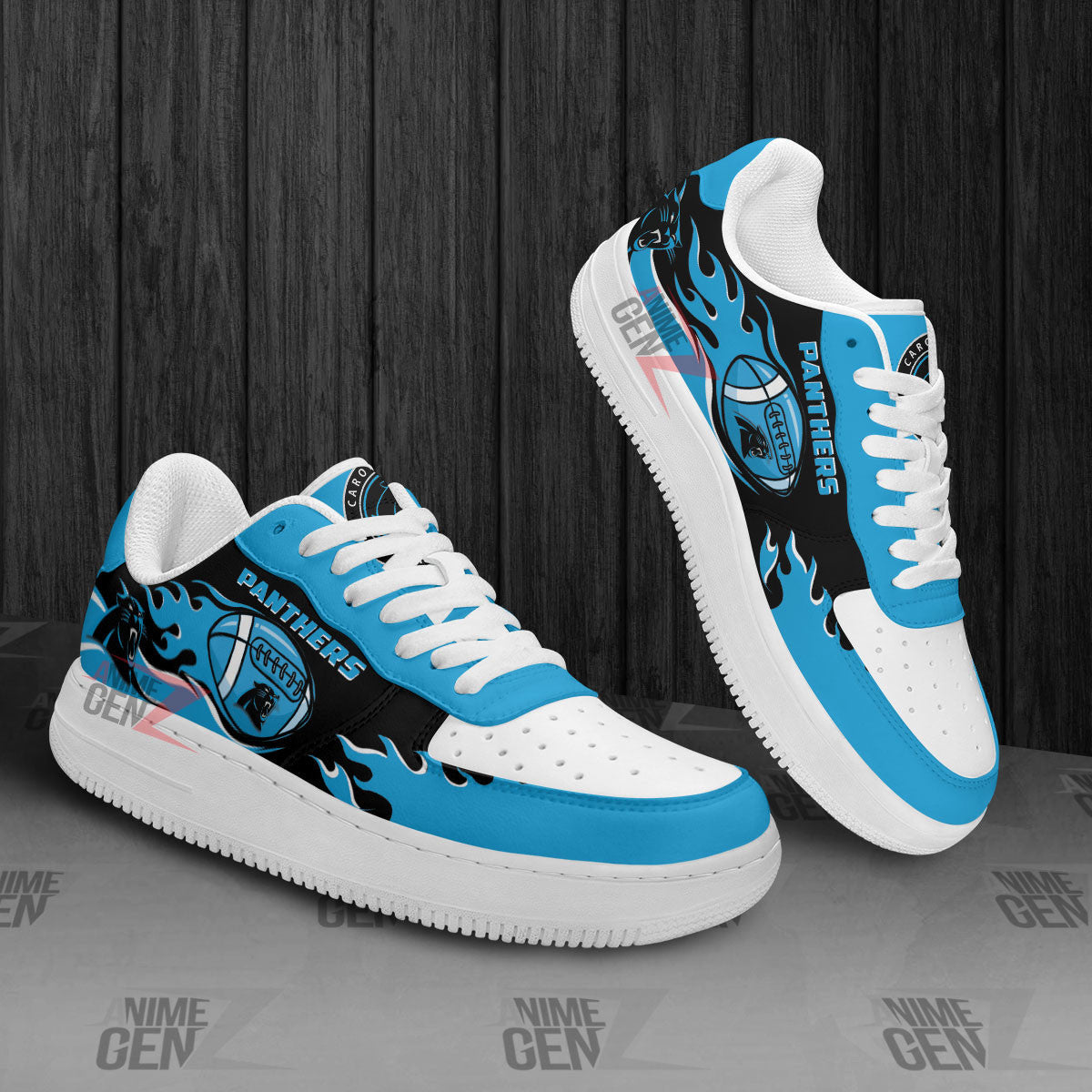 Carolina Panthers Air Sneakers NFL Custom Sports Shoes
