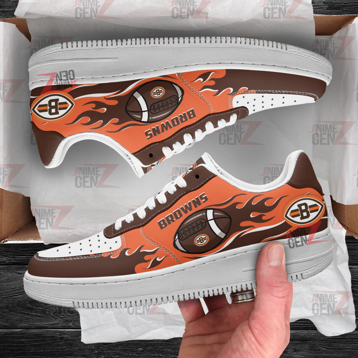 Cleveland Browns Air Sneakers NFL Custom Sports Shoes