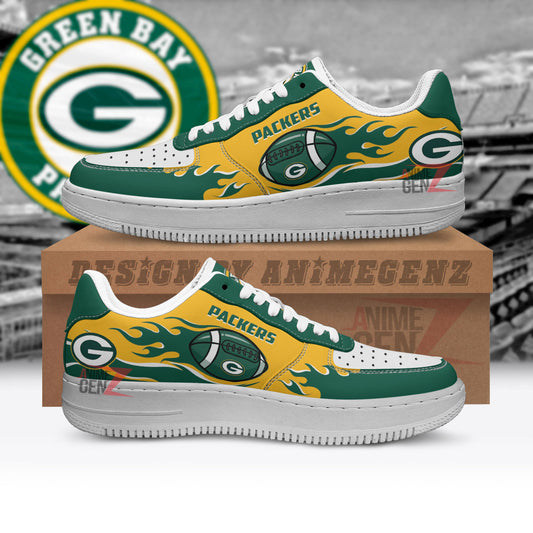 Green Bay Packers Air Sneakers NFL Custom Sports Shoes