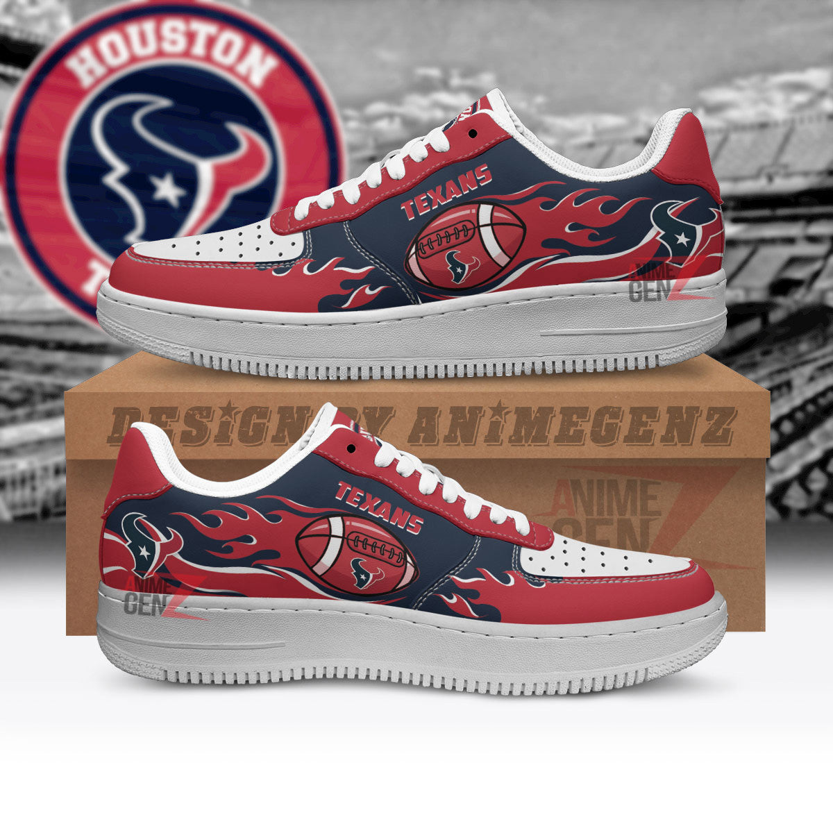 Houston Texans Air Sneakers NFL Custom Sports Shoes