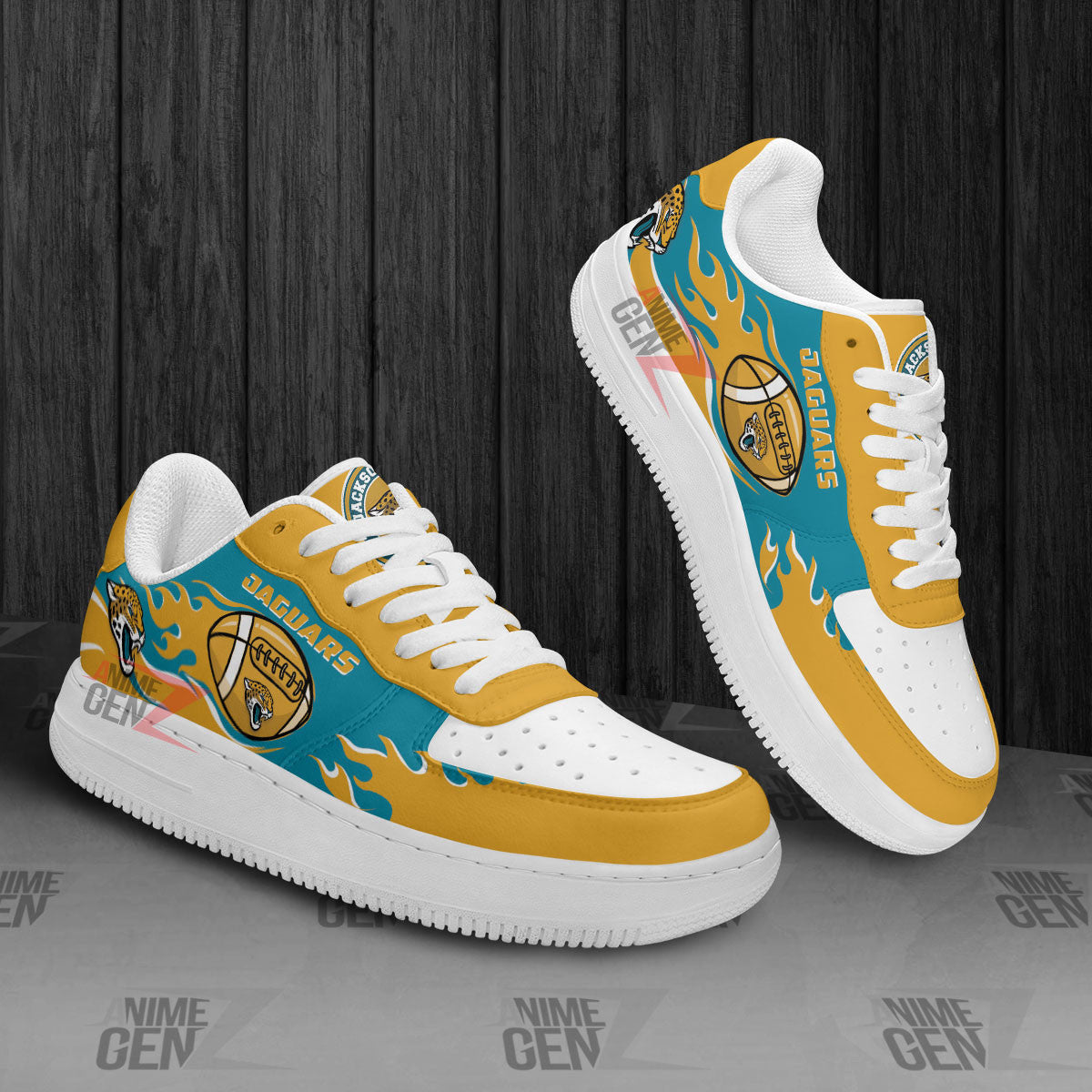 Jacksonville Jaguars Air Sneakers NFL Custom Sports Shoes