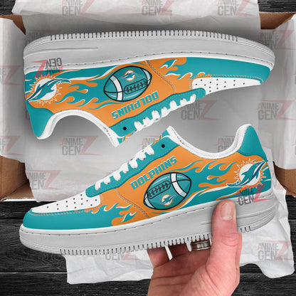 Miami Dolphins Air Sneakers NFL Custom Sports Shoes