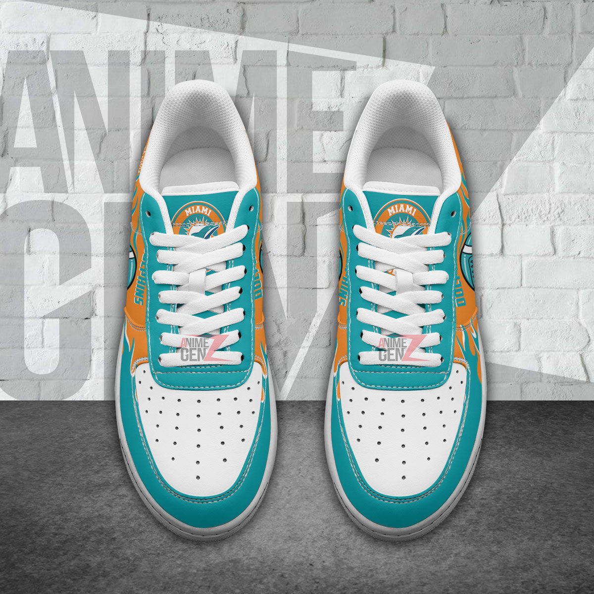 Miami Dolphins Air Sneakers NFL Custom Sports Shoes