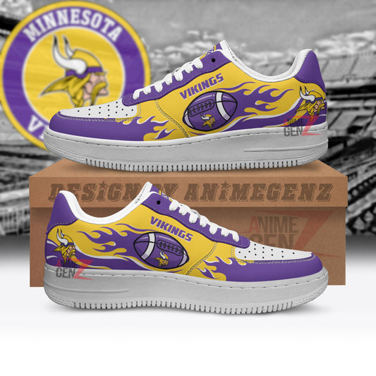 Minnesota Vikings Air Sneakers NFL Custom Sports Shoes