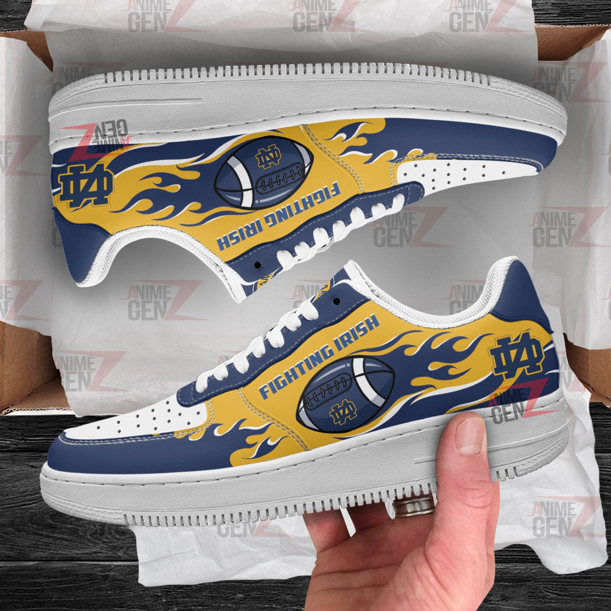 Notre Dame Fighting Irish Air Sneakers NFL Custom Sports Shoes