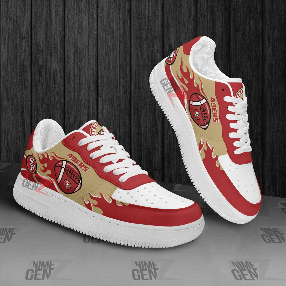 San Francisco 49ers Air Sneakers NFL Custom Sports Shoes
