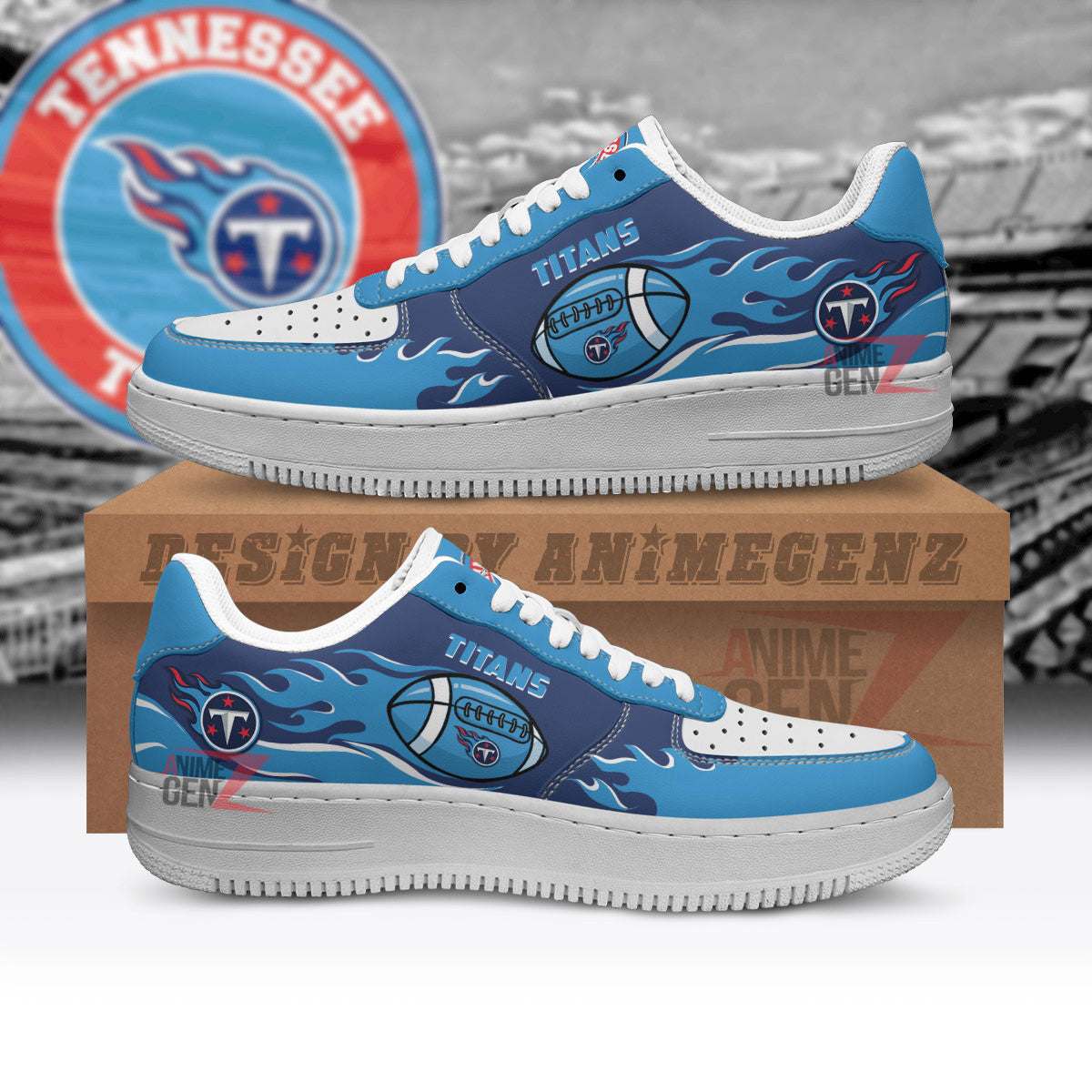 Tennessee Titans Air Sneakers NFL Custom Sports Shoes