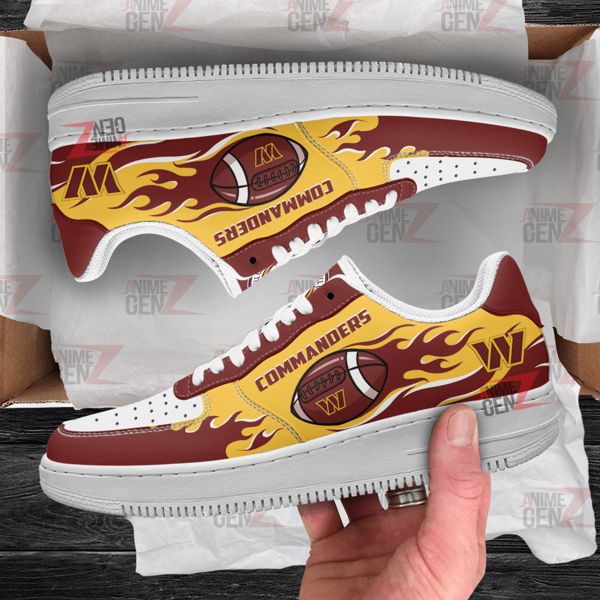 Washington Commanders Air Sneakers NFL Custom Sports Shoes